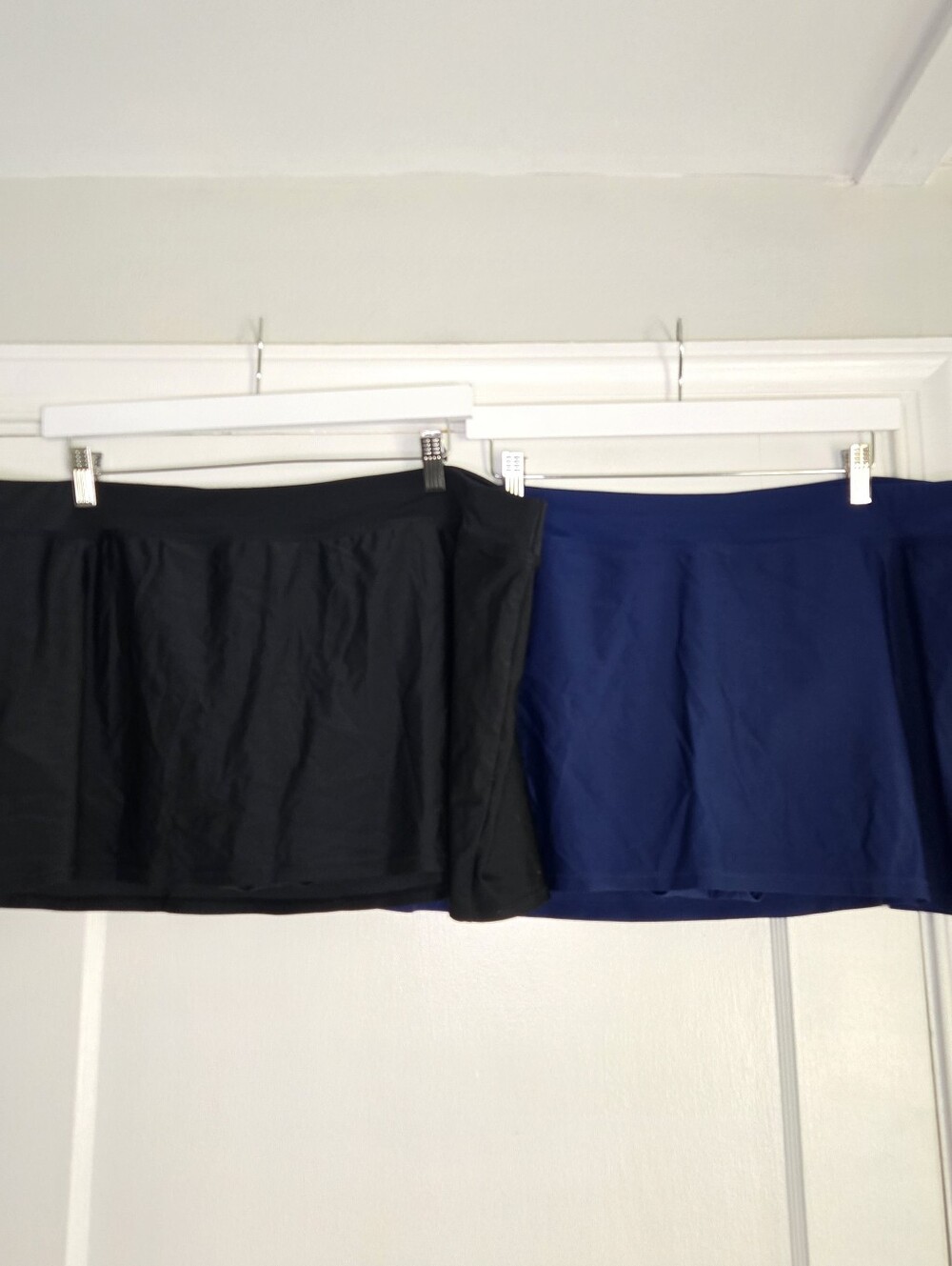 Basic Editions Black and Navy Blue Swim Skirt Bundle Women's 18